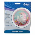 Folieballong Enhjørning 46 cm rund thumbnail