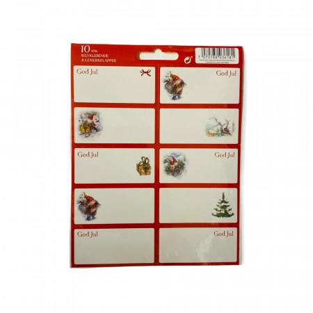 Julemerkelapper selvklebende 10pk 