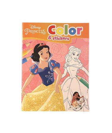 Fargeleggingsbok med stickers - princess Disney
