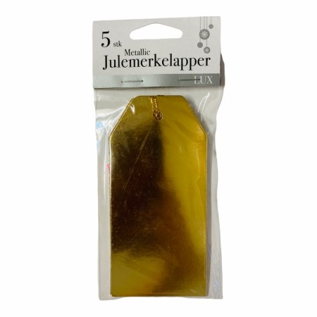 Julemerkelapper 5 pk metallic