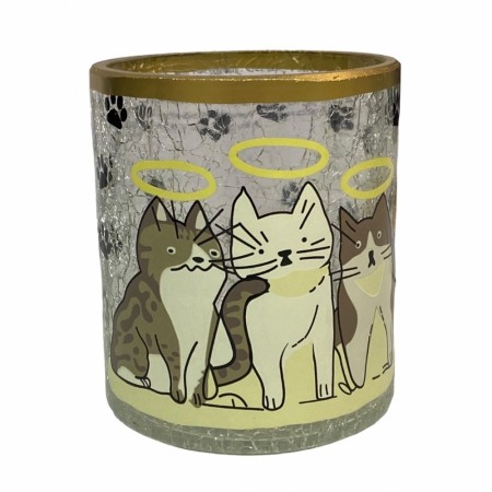 Lysglass krakkelert med katter Trend Design