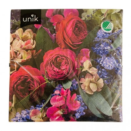Servietter 20pk. Blomsterbukett