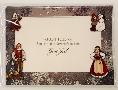 Fotorammer jul, med konvolutt 10 x 15cm 4pk