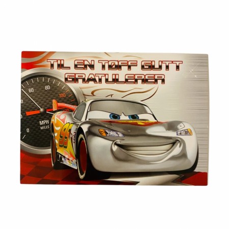 Gratulasjonskort enkelt - Cars