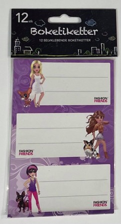 Boketiketter 12stk - fashion friends