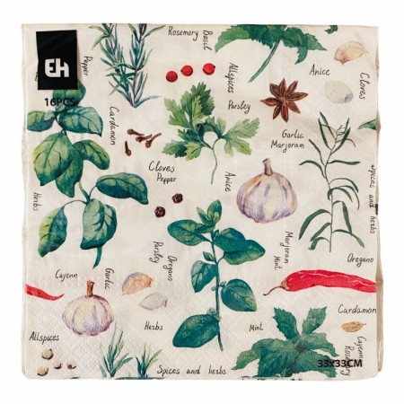 Servietter 16 pk. Urter
