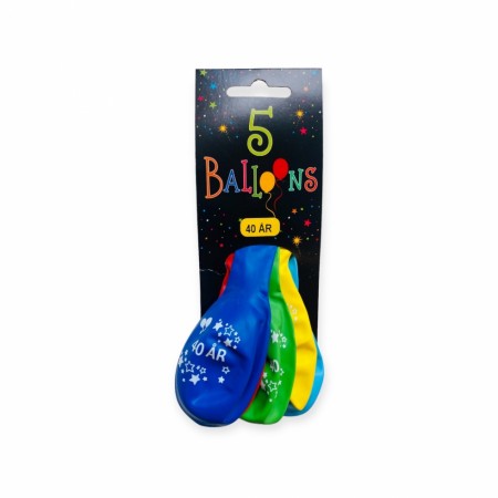 Ballonger 5 pk  40 år 