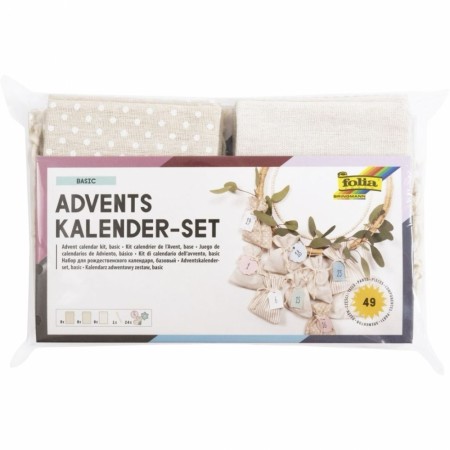 Adventskalender-sett eksklusivt med tøyposer 49 deler