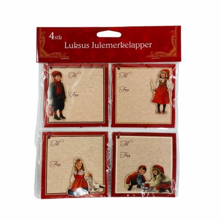 Julemerkelapper 4 pk. Barn store