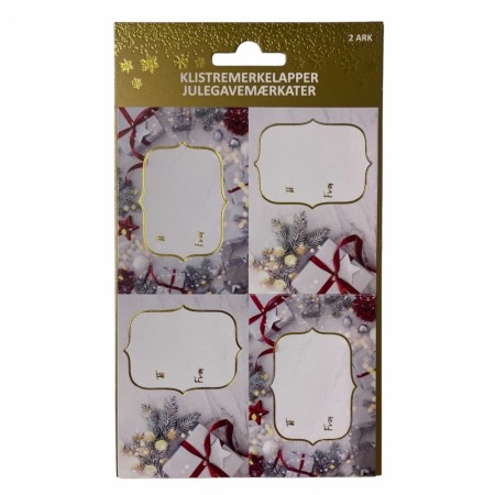 Julemerkelapper selvklebende 8 pk