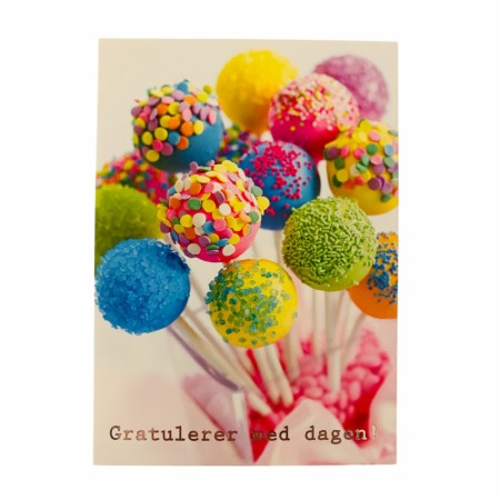 Gratulasjonskort enkelt - Lollipop