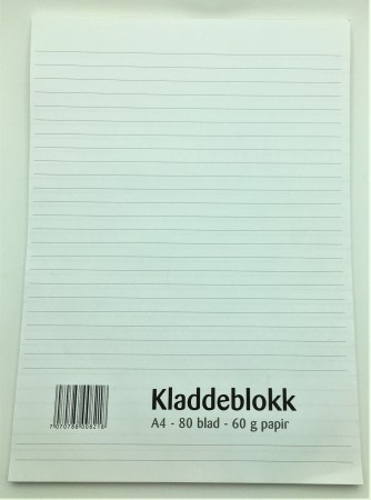 Kladdeblokk A-4 Linjer