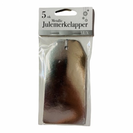 Julemerkelapper 5 pk metallic