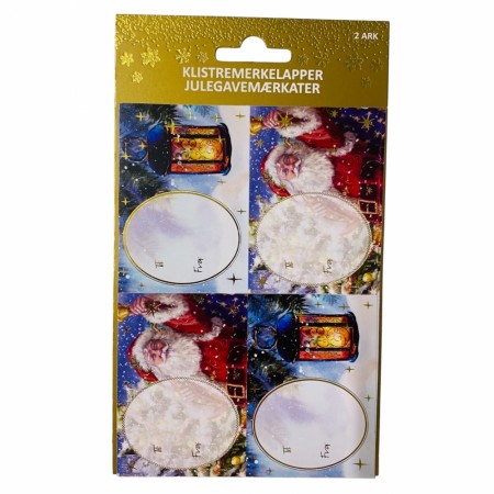 Julemerkelapper selvklebende 8 pk