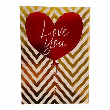 Gratulasjonskort dobbelt kort med konvolutt - Love you