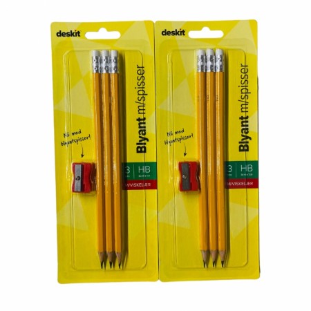 Blyanter 3 stk med spisser 2 pk. 
