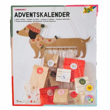Adventskalender hund 54 deler Folia