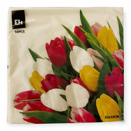 Servietter 16 pk. Tulipaner