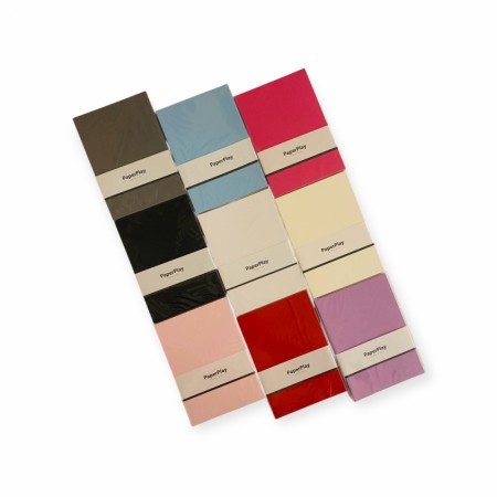 Dobbelt kort A-6 Ensfarget 5 pk. Design dine egne kort!