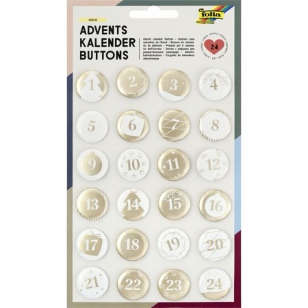 Adventskalender-merker med sikkerhetsnål