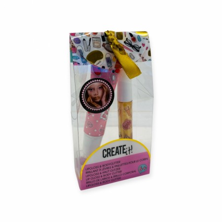 Lipgloss og bodyglitter Create-it