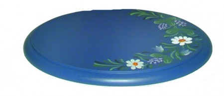 Dørskilt med blomstertrykk, Blått
