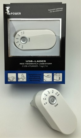 USB-Ladeadapter med timer Superpris!