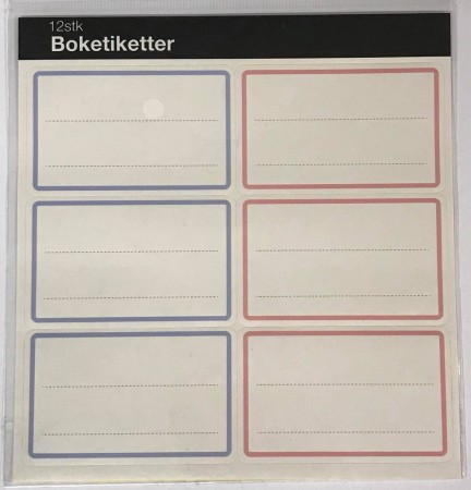 Boketiketter 12stk 