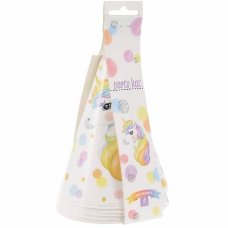 Partyhatter 8pk Enhjørning