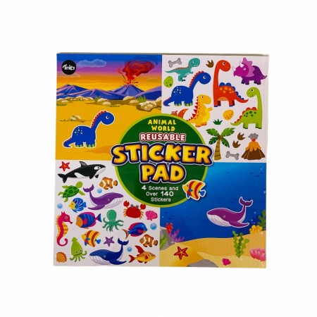 Stickers 140 stk og 4 ark med motiv til å klistre på